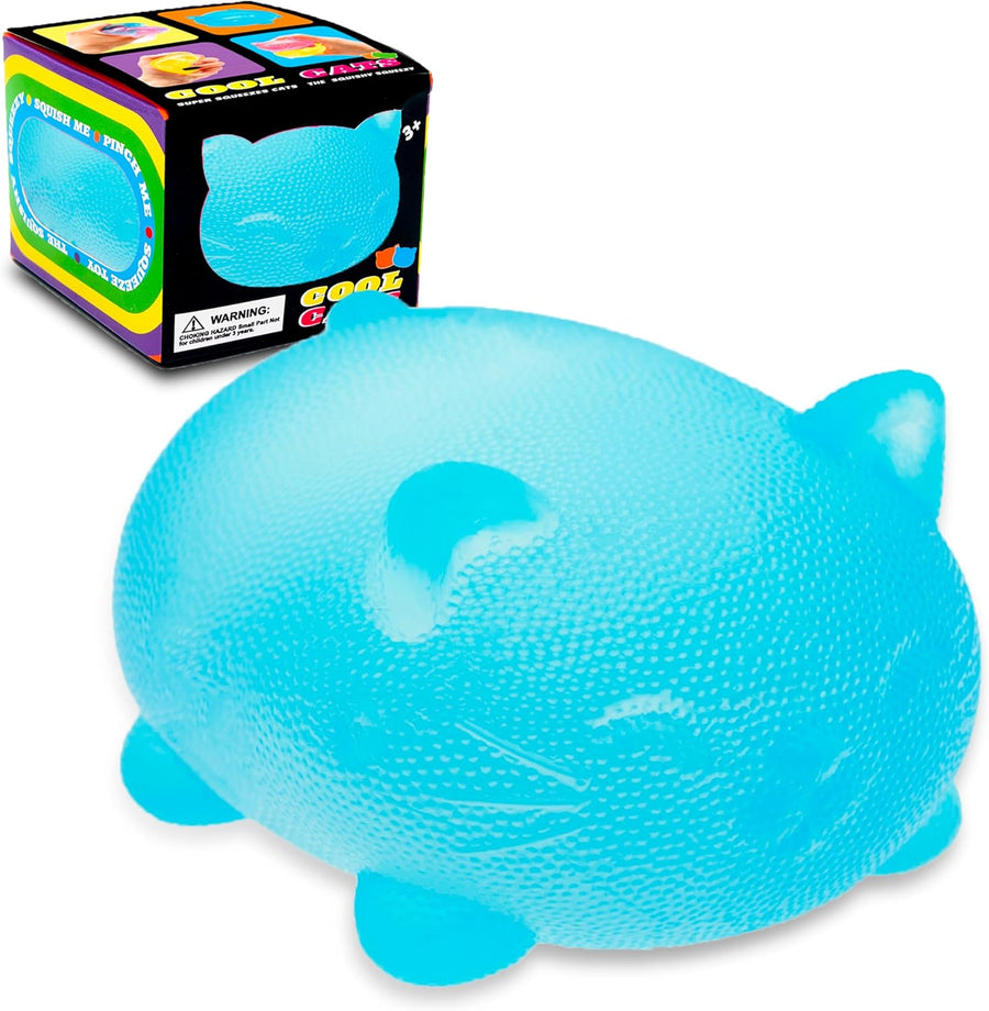 Stress Cat Toy, Sensory Fidget Toy, Sugar Filled Squishy Toys for Kids Stress Relief - High Density Squeeze Balls for Students Calming - Ultra-Soft Decompression Venting Toys Y8